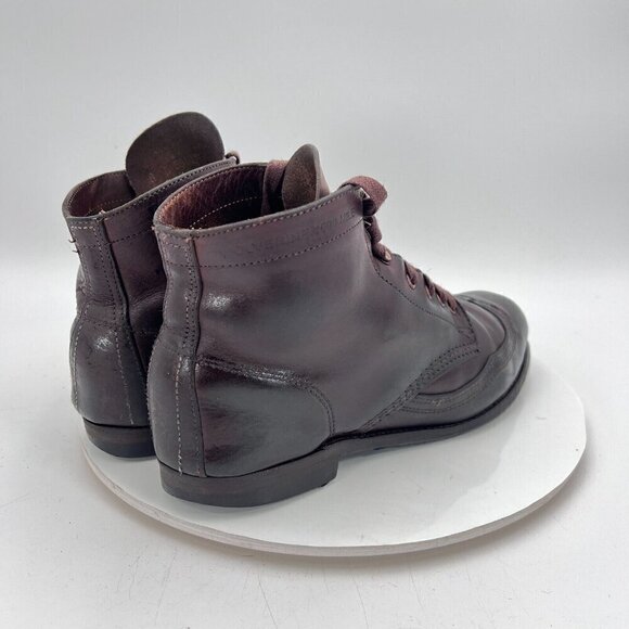 Wolverine 1000 Miles Addison Men Size 8D Brown Leather Wing Tip Lace Up Boot - Picture 5 of 16